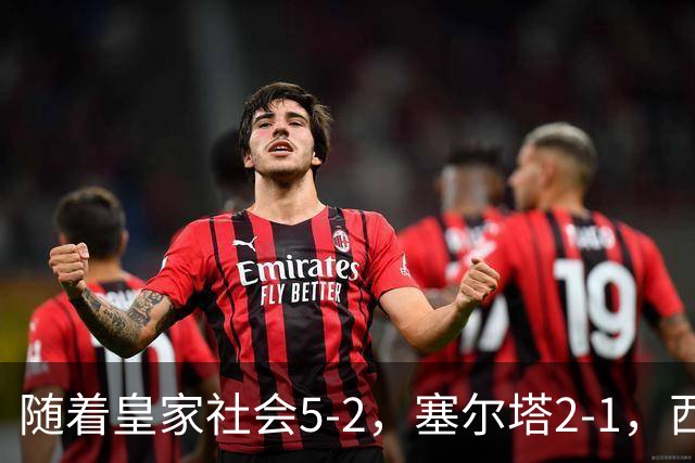 随着皇家社会5-2，塞尔塔2-1，西甲最新积分榜出炉